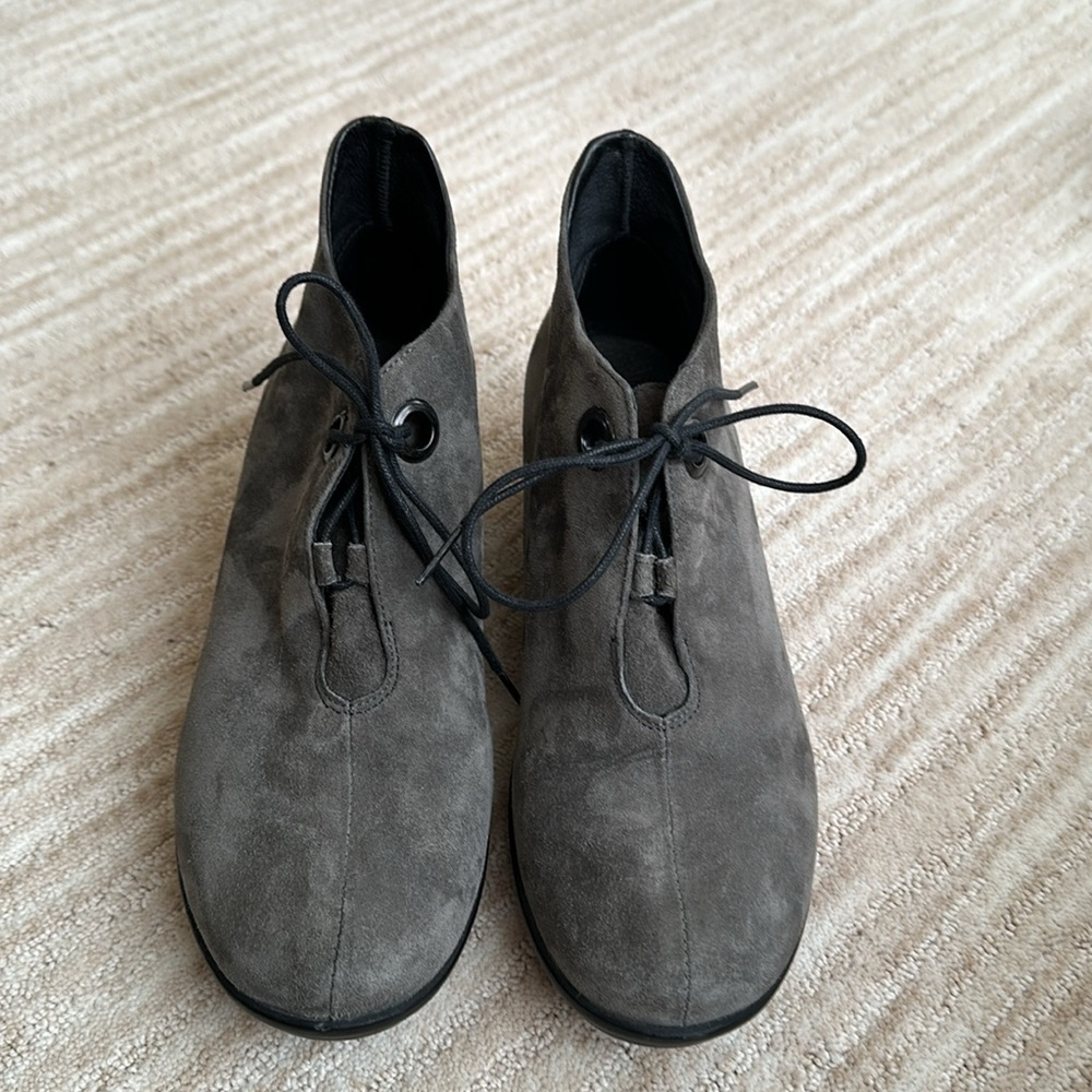 Wolky Hope Pombai Women's Suede Wedge Ankle Booties Shoes Gray Size EU 39 | US 8 - Picture 11 of 17